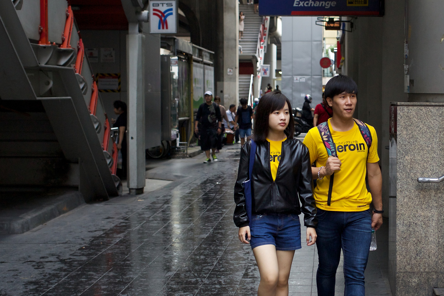 Young couple with Heroin Two tee-shirts