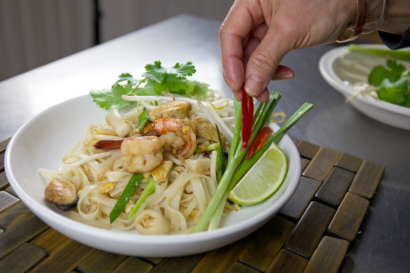 Pad Thai Noodles with Seafood